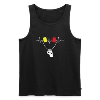 Arbitre de football arbitre - Débardeur bio Premium Homme - noir - Devant - AI Model Male 178 light (178cm)