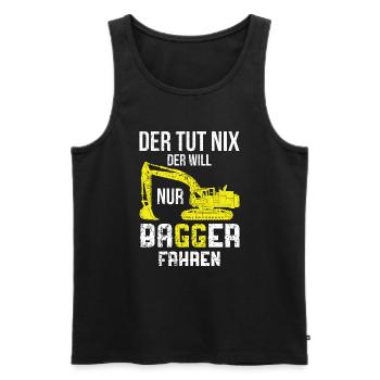 Baggerfahrer Baggerführer - Männer Premium Bio Tank Top - Schwarz - Vorne - Michal (187cm)