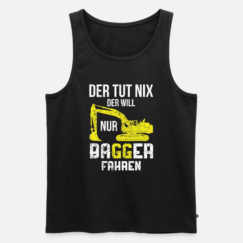 Baggerfahrer Baggerführer - Männer Premium Bio Tank Top - Schwarz