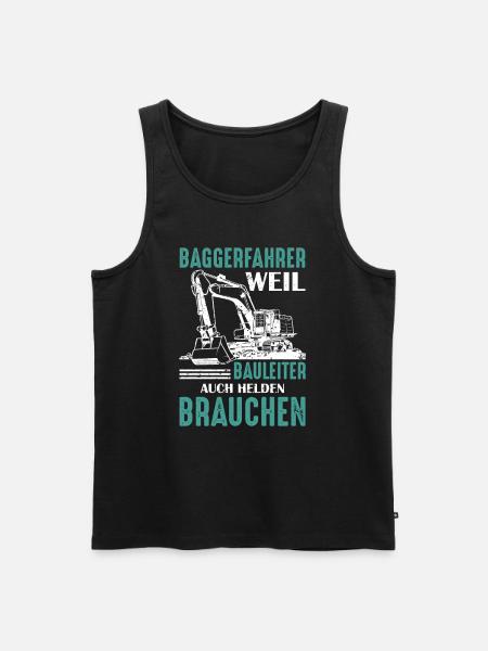 Baggerfahrer Bagger - Männer Premium Bio Tank Top - Schwarz