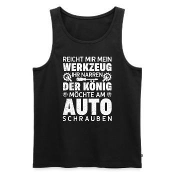 KFZ-Mechaniker Auto Schrauber - Männer Premium Bio Tank Top - Schwarz - Vorne - AI Model Male 178 light (178cm)