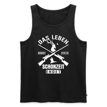 Jäger Jagd - Männer Premium Bio Tank Top - Schwarz - Vorne - Michal (187cm)