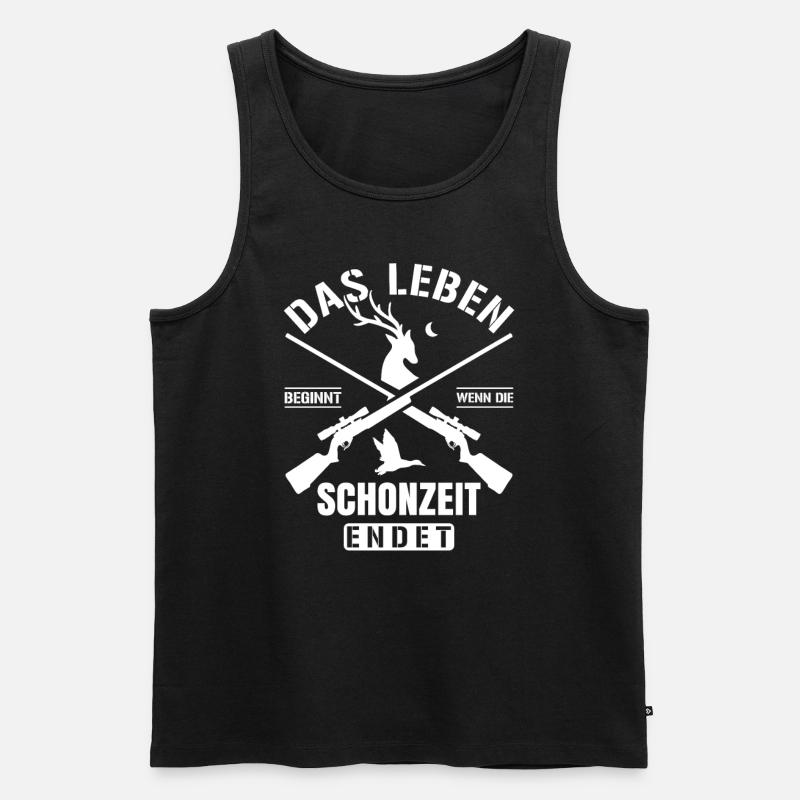 Jäger Jagd - Männer Premium Bio Tank Top - Schwarz