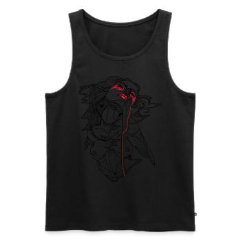 ### - Débardeur bio Premium Homme - noir - Devant - AI Model Male 178 light (178cm)
