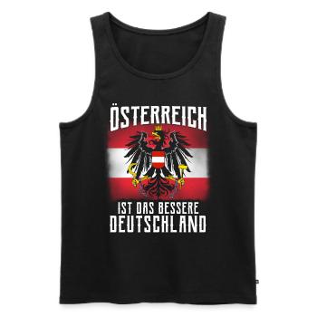 Österreich Tshirt - Männer Premium Bio Tank Top - Schwarz - Vorne - Michal (187cm)