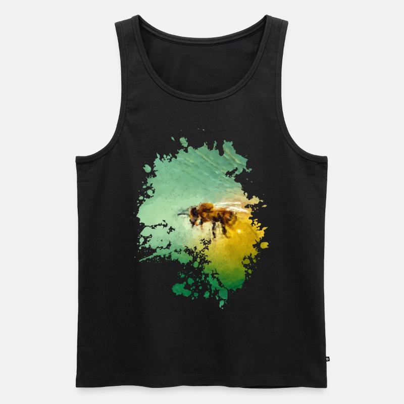 Biene - Männer Premium Bio Tank Top - Schwarz