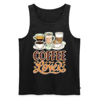 Coffee Coffee Lover Coffee Lover Coffee Mug - Men's Premium Organic Tank Top - black - Front - AI Model Male 178 light (178cm)