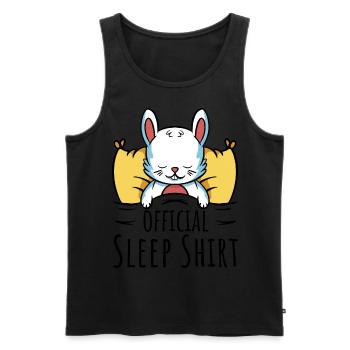 Rabbit Offizielles Schlafshirt für Fans von Kaninchen - Männer Premium Bio Tank Top - Schwarz - Vorne - AI Model Male 178 light (178cm)