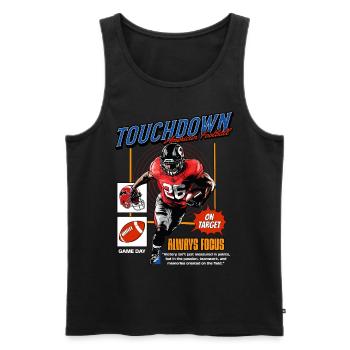 Joueur de football américain États-Unis America Sports Splash - Débardeur bio Premium Homme - noir - Devant - Michal (187cm)