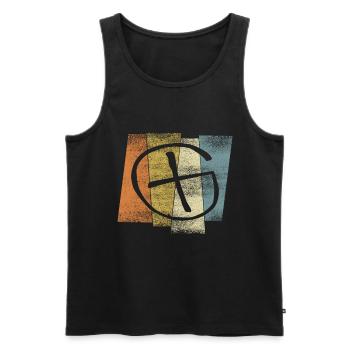 Geocaching Geocacher Gift Caches Geocache - Men's Premium Organic Tank Top - black - Front - Michal (187cm)