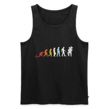 Tuba Tubist Evolution Blechblasinstrument Musik - Männer Premium Bio Tank Top - Schwarz - Vorne - AI Model Male 178 light (178cm)