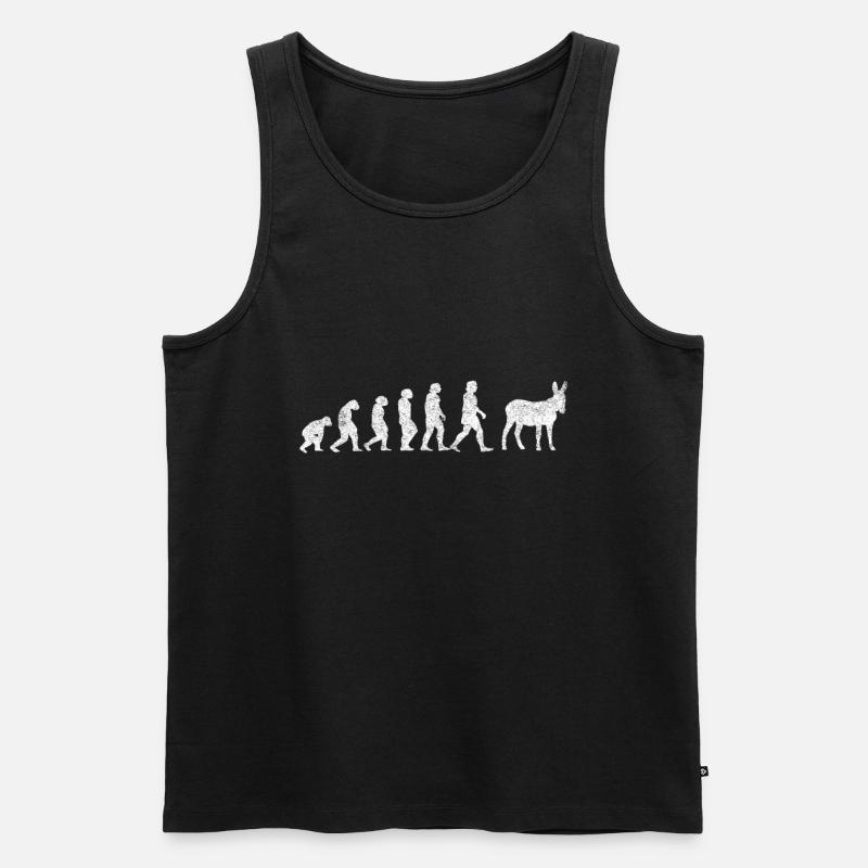 Donkey Mules Mules Mulis Evolution - Men's Premium Organic Tank Top - black