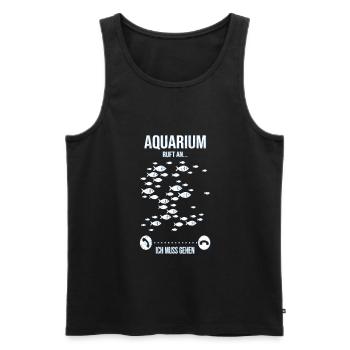 Aquarium Aquarian Poissons Aquaristiques Poissons d’ornement - Débardeur bio Premium Homme - noir - Devant - Michal (187cm)