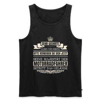 Motorrad Motorradfahrer Motorräder Motorradfahren - Männer Premium Bio Tank Top - Schwarz - Vorne - Michal (187cm)