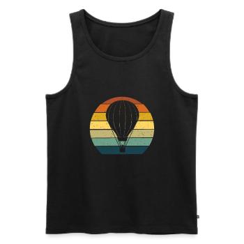 Hot Air Balloon Balloon Driver Balloon Pilot Balloon Flight - Men's Premium Organic Tank Top - black - Front - Michal (187cm)
