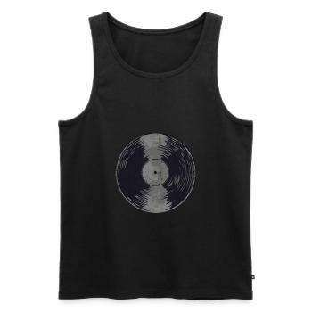 Schallplatte Schallplatten Plattenspieler Geschenk - Männer Premium Bio Tank Top - Schwarz - Vorne - AI Model Male 178 light (178cm)