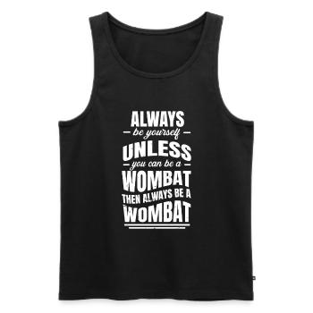 Wombat Australie Proies De Wombats - Débardeur bio Premium Homme - noir - Devant - Michal (187cm)
