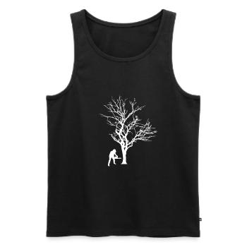 Chainsaw wood chainsaw forest worker forester - Men's Premium Organic Tank Top - black - Front - AI Model Male 178 light (178cm)