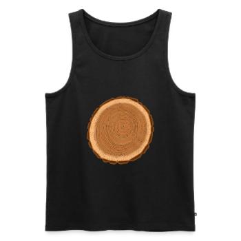 Chainsaw wood chainsaw forest worker forester - Men's Premium Organic Tank Top - black - Front - AI Model Male 178 light (178cm)