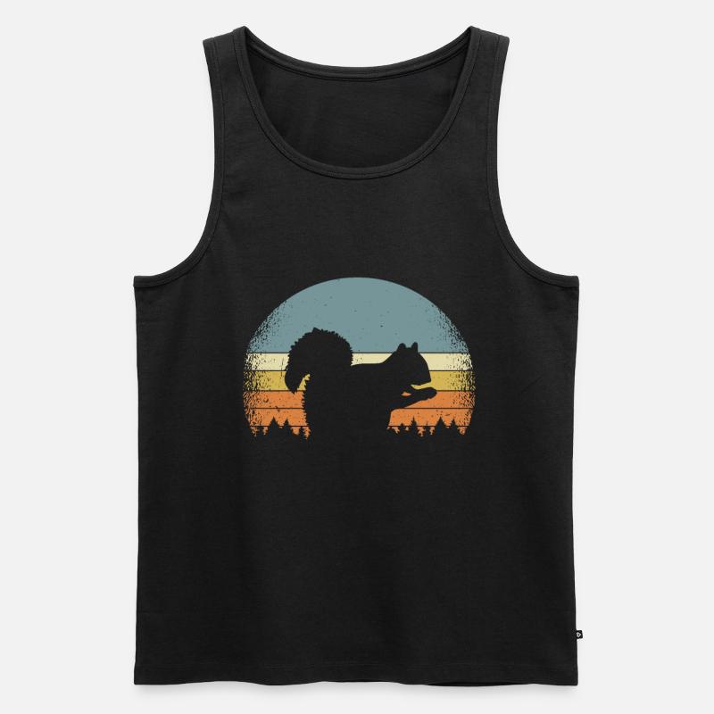 Eichhörnchen Nagetiere Streifenhörnchen - Männer Premium Bio Tank Top - Schwarz