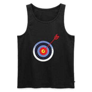 Bogenschießen Bogenschiessen Bogensport - Männer Premium Bio Tank Top - Schwarz - Vorne - Michal (187cm)
