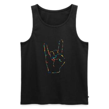 Heavy Metal - Männer Premium Bio Tank Top - Schwarz - Vorne - Michal (187cm)