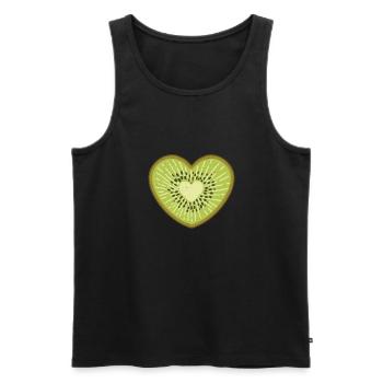 Kiwi Früchte Obst Kiwis Frucht Geschenk - Männer Premium Bio Tank Top - Schwarz - Vorne - AI Model Male 178 light (178cm)