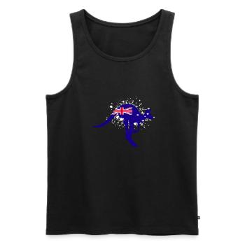 Australien - Männer Premium Bio Tank Top - Schwarz - Vorne - AI Model Male 178 light (178cm)
