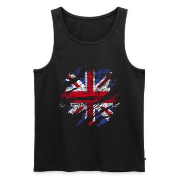 Großbritannien - Männer Premium Bio Tank Top - Schwarz - Vorne - AI Model Male 178 light (178cm)