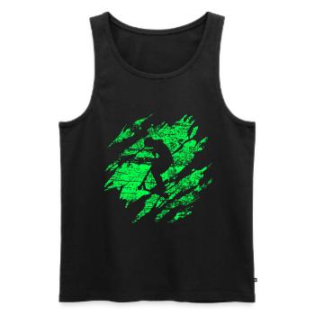 Scooter Tretroller Stunts Skatepark Tretroller - Männer Premium Bio Tank Top - Schwarz - Vorne - AI Model Male 178 light (178cm)