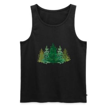 Forest Wood Environment Forester Tree Trees Forester - Men's Premium Organic Tank Top - black - Front - AI Model Male 178 light (178cm)