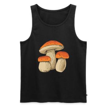 Mushroom Picker Mushrooms Mushrooms Porcini Mushrooms Mushroom Seekers - Men's Premium Organic Tank Top - black - Front - AI Model Male 178 light (178cm)