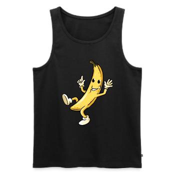 Funny Banana Design Banana Man Banana Costume - Men's Premium Organic Tank Top - black - Front - Michal (187cm)