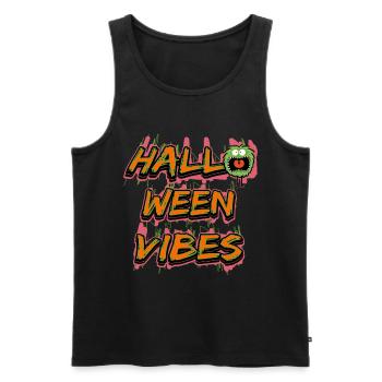 Cute Monster Pumpkin Partner Costume Halloween Vibes - Men's Premium Organic Tank Top - black - Front - AI Model Male 178 light (178cm)