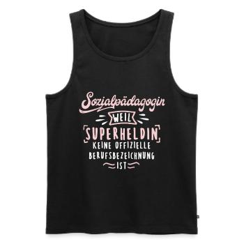 Sozialpädagogin Soziale Arbeit Sozialpädagogik - Männer Premium Bio Tank Top - Schwarz - Vorne - Michal (187cm)