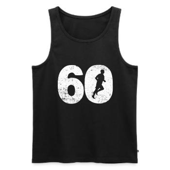 60 60. sechzig Geburtstag Joggen Laufen Geschenk - Männer Premium Bio Tank Top - Schwarz - Vorne - AI Model Male 178 light (178cm)