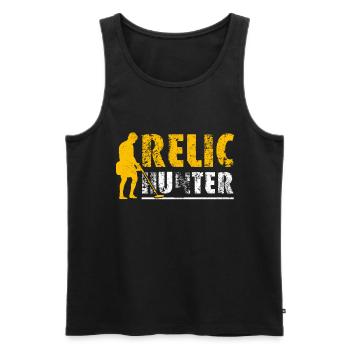 Metal Detector Locator Gift T-Shirt - Men's Premium Organic Tank Top - black - Front - Michal (187cm)