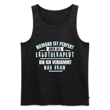 Ergotherapeut Ergotherapeutin Geschenk Fun Lustig - Männer Premium Bio Tank Top - Schwarz - Vorne - Michal (187cm)