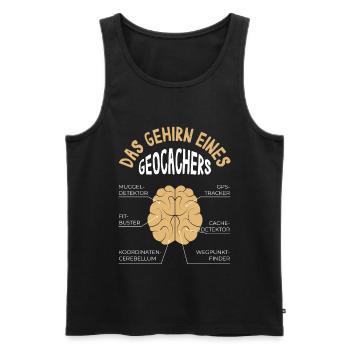 Geochcacher Geocaching Nature Hobby Fan Gift - Men's Premium Organic Tank Top - black - Front - AI Model Male 178 light (178cm)