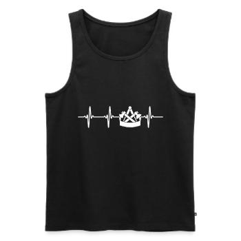 Carpenter Carpenter ECG Master Carpenter Gift - Men's Premium Organic Tank Top - black - Front - Michal (187cm)