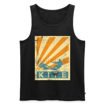 Kitesurf surfeur kite surf surf cadeau de fan - Débardeur bio Premium Homme - noir - Devant - Michal (187cm)