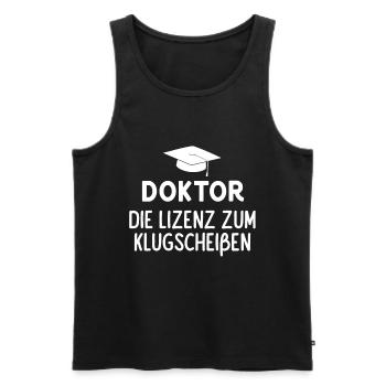 Doktor Doktortitel - Männer Premium Bio Tank Top - Schwarz - Vorne - Michal (187cm)