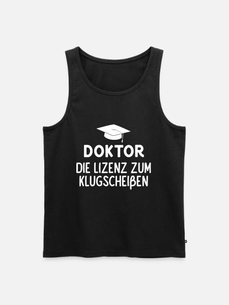 Doktor Doktortitel - Männer Premium Bio Tank Top - Schwarz