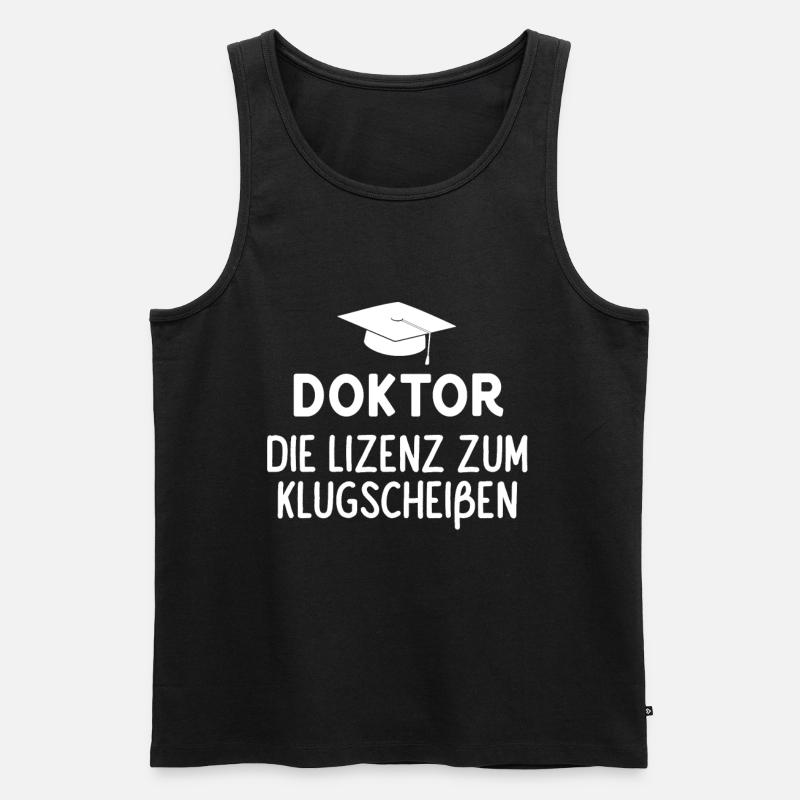 Doktor Doktortitel - Männer Premium Bio Tank Top - Schwarz