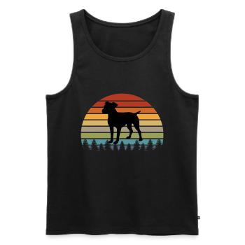 Patterdale Terrier Dogs Dog Lovers Dog - Men's Premium Organic Tank Top - black - Front - Michal (187cm)