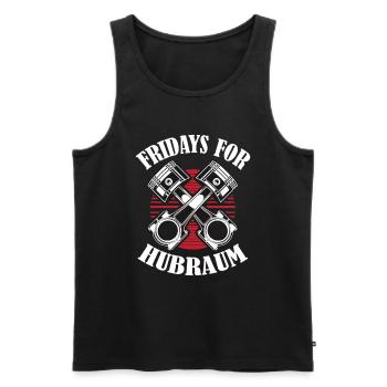 Fridays for Hubraum - Anti Fridays for future - Männer Premium Bio Tank Top - Schwarz - Vorne - AI Model Male 178 light (178cm)