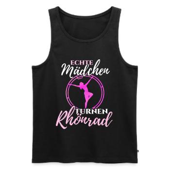 Rhönrad - Männer Premium Bio Tank Top - Schwarz - Vorne - Michal (187cm)