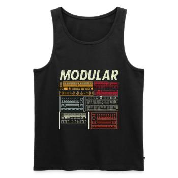 ADSR Modular Life Synthesizer - Männer Premium Bio Tank Top - Schwarz - Vorne - AI Model Male 178 light (178cm)