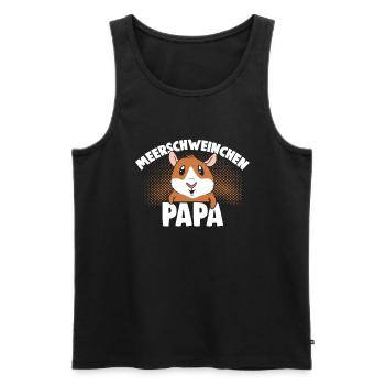 Meerschweinchen Papa - Guinea Pig Dad - Männer Premium Bio Tank Top - Schwarz - Vorne - Michal (187cm)