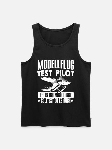 Modellflug Test Pilot - Männer Premium Bio Tank Top - Schwarz